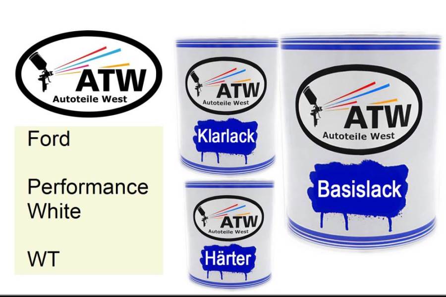 Ford, Performance White, WT: 1L Lackdose + 1L Klarlack + 500ml Härter - Set, von ATW Autoteile West.
